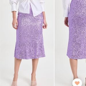 EUC English Factory Purple Sequin Pencil Skirt